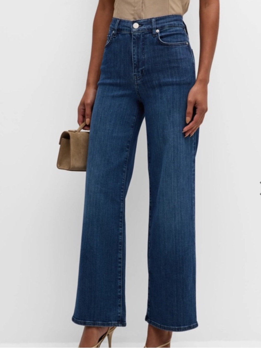 BOGO! Frame Denim Le Slim Palazzo Cropped Jeans Thunderstorm Size 24